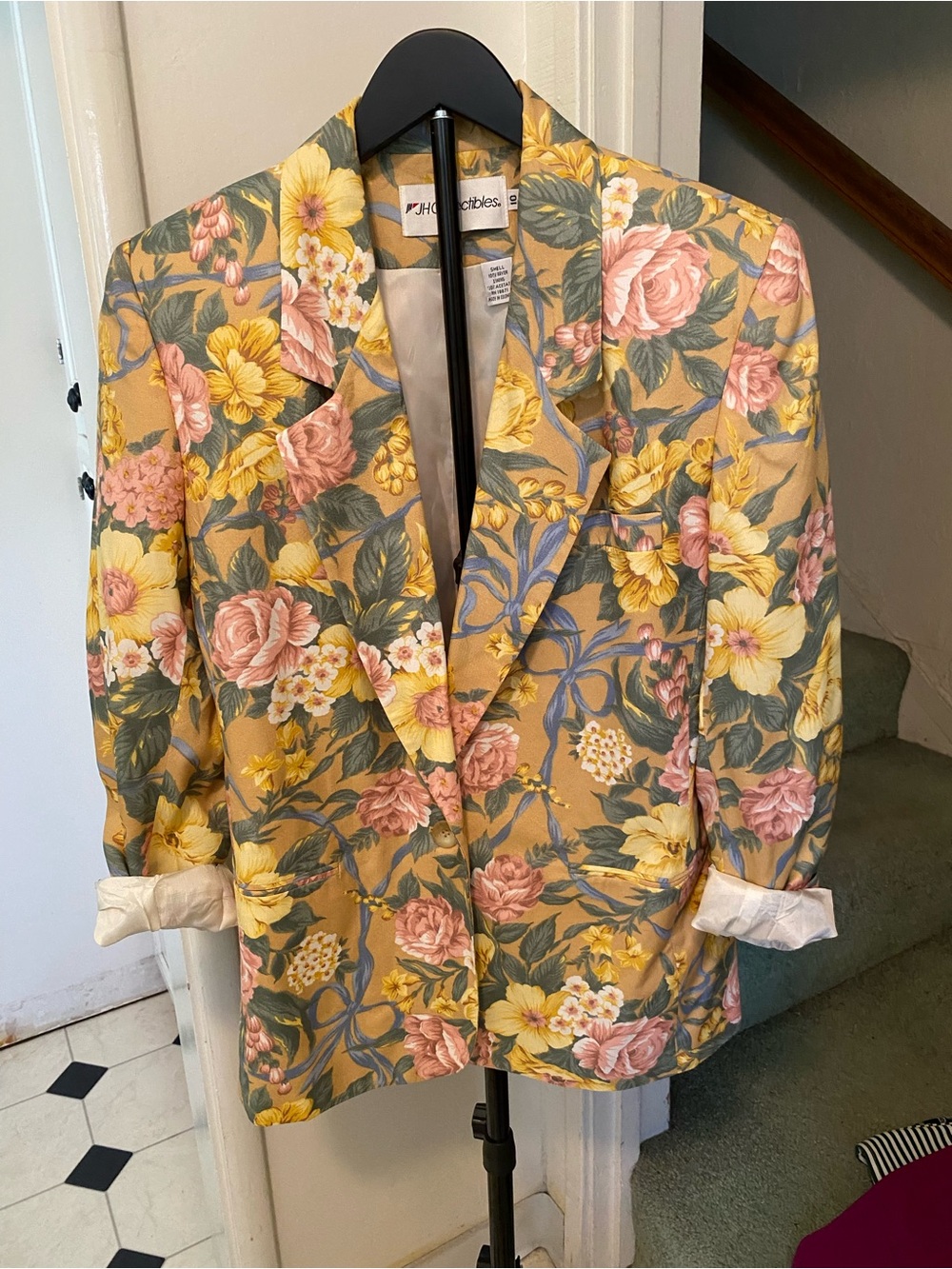 JH Collectibles Floral Blazer Jacket - Yellow & Pink, Vintage, Women’s, Size 10